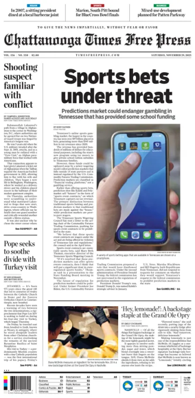 Cover of Chattanooga Times Free Press