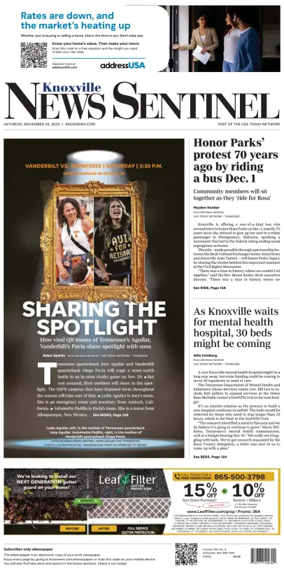 Cover of Knoxville News Sentinel