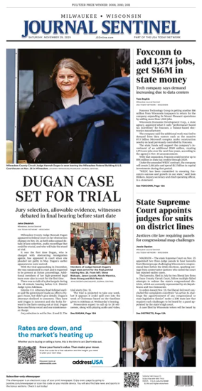 Cover of Milwaukee Journal Sentinel