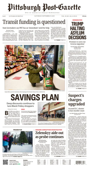 Cover of Pittsburgh Post-Gazette