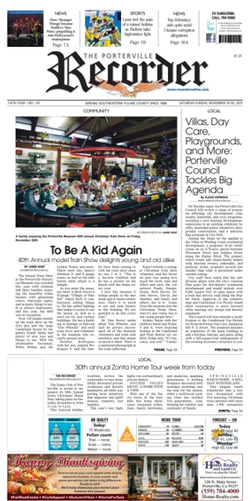 Cover of Porterville Recorder