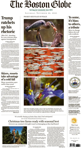 Cover of The Boston Globe