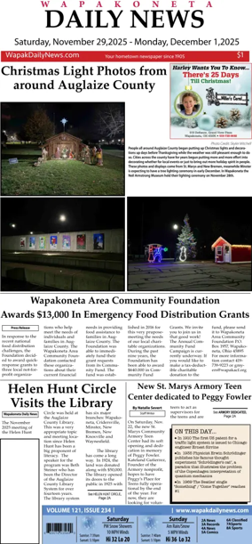 Cover of Wapakoneta Daily News