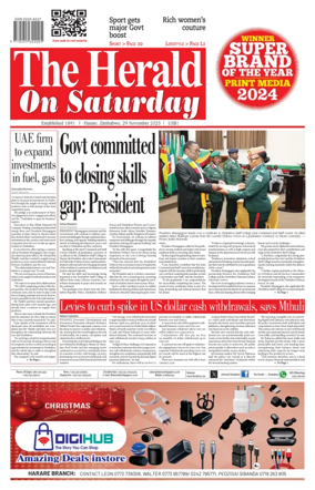 Cover of The Herald (Zimbabwe)