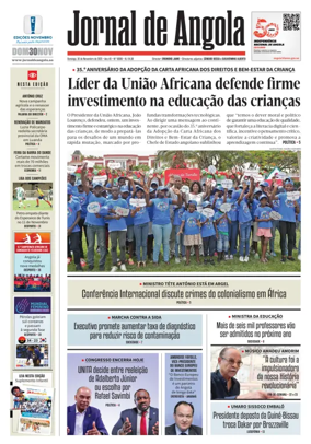 Cover of Jornal de Angola