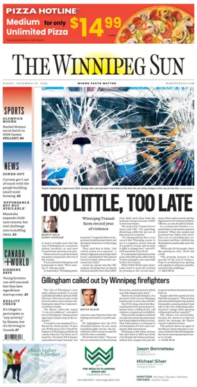 Cover of Winnipeg Sun