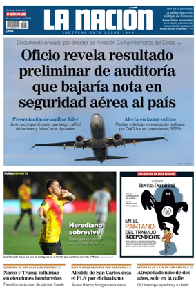 Cover of La Nacion (Costa Rica)