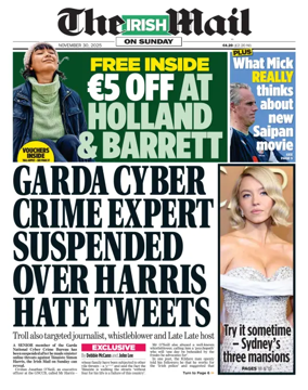 Cover of The Irish Mail on Sunday