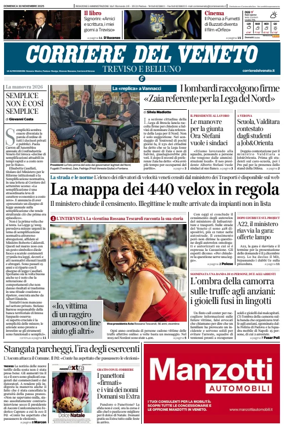Cover of Corriere del Veneto (Treviso e Belluno)