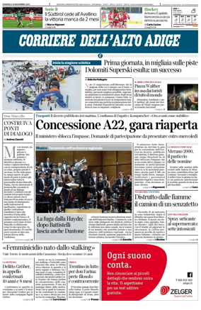 Cover of Corriere dell'Alto Adige