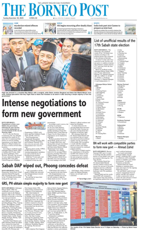 Cover of The Borneo Post (Sabah)
