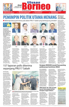 Cover of Utusan Borneo (Sabah)