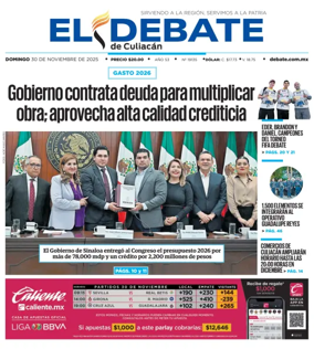 Cover of El Debate de Culiacán
