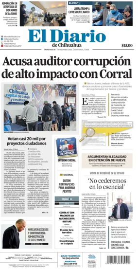 Cover of El Diario de Chihuahua