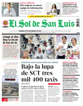 Cover of El Sol de San Luis Potosi