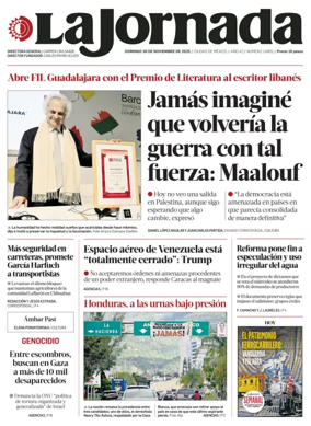 Cover of La Jornada