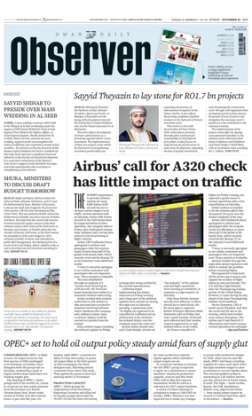 Cover of Oman Daily Observer