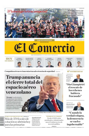 Cover of Diario El Comercio