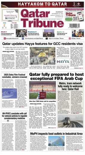 Cover of Qatar Tribune