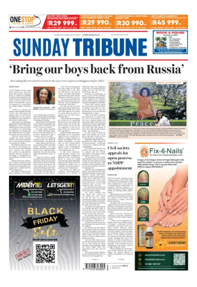Cover of Sunday Tribune
