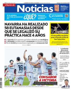 Cover of Diario de Noticias (Spain)