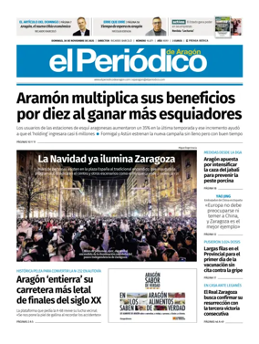 Cover of El Periódico Aragón