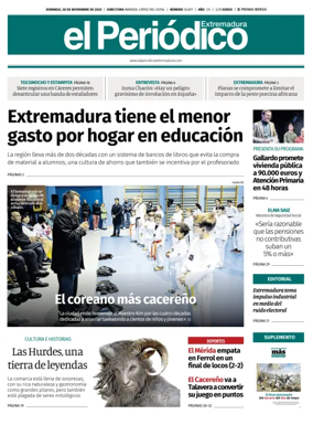 Cover of El Periódico Extremadura