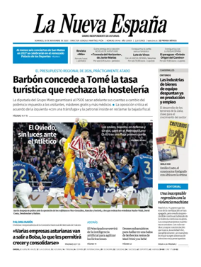 Cover of La Nueva España (Oviedo)