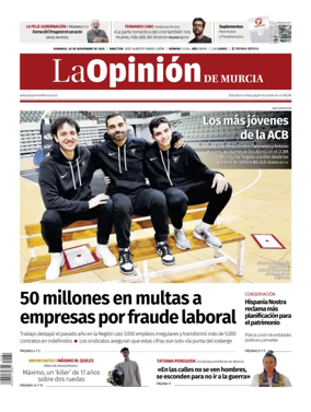 Cover of La Opinion de Murcia (Cartagena)