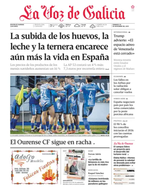 Cover of La Voz de Galicia (Ourense)