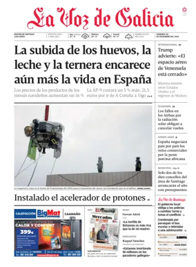 Cover of La Voz de Galicia (Santiago)