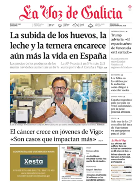 Cover of La Voz de Galicia (Vigo)