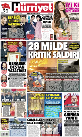 Cover of Hurriyet Print Edition