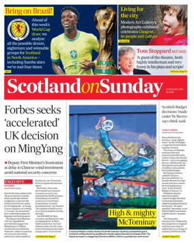Cover of Scotland on Sunday