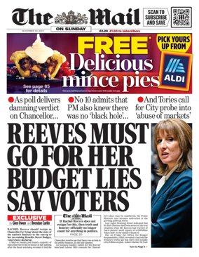 Cover of The Mail on Sunday