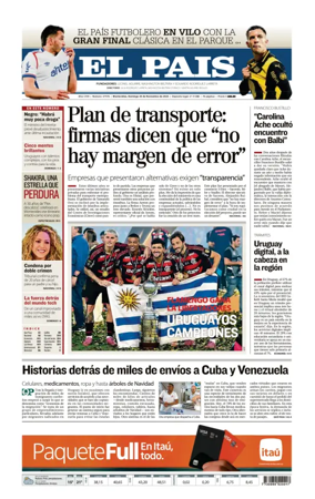 Cover of El Pais (Uruguay)