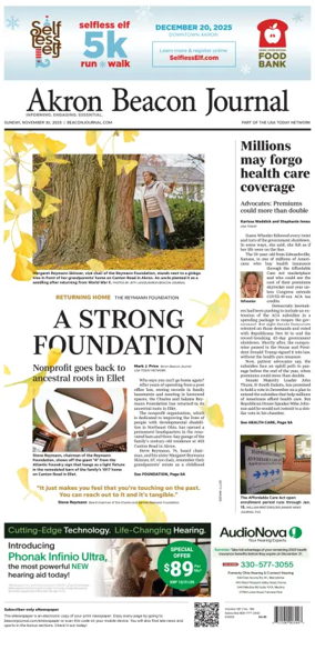 Cover of Akron Beacon Journal