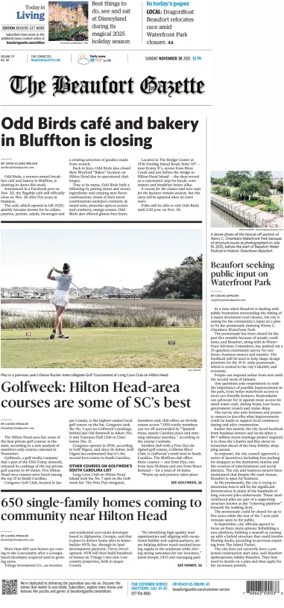 Cover of Beaufort Gazette (Sunday)