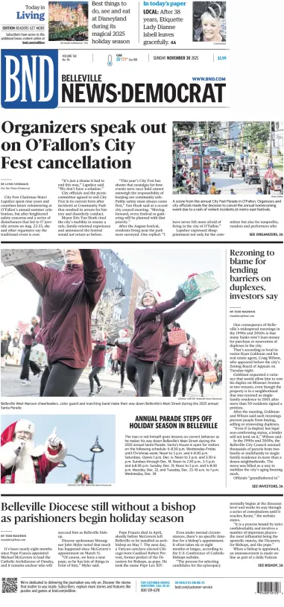 Cover of Belleville News-Democrat (Sunday)