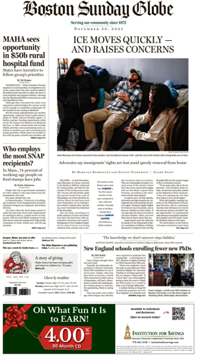 Cover of Boston Sunday Globe