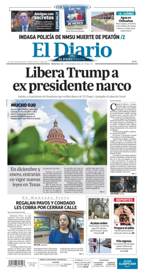 Cover of El Diario de El Paso