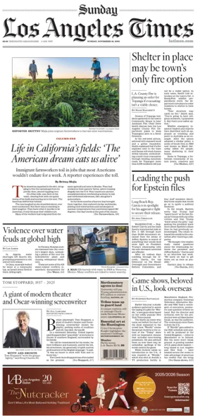 Cover of Los Angeles Times (Sunday)
