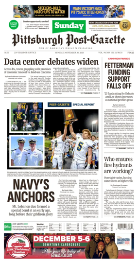 Cover of Pittsburgh Post-Gazette