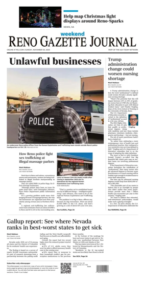 Cover of Reno Gazette Journal