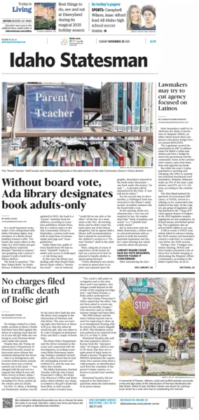Cover of The Idaho Statesman (Sunday)