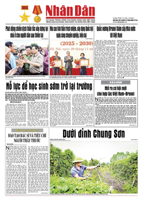 Cover of Nhan Dan newspaper
