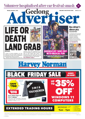 Cover of Geelong Advertiser