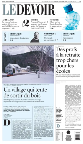 Cover of Le Devoir