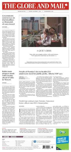 Cover of The Globe and Mail Metro (Ontario Edition)
