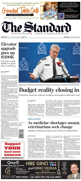 Cover of The Standard (St. Catharines)